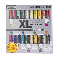 Set 20 Colors + Brush 20m XL Studio Oil Paintl / Pebeo